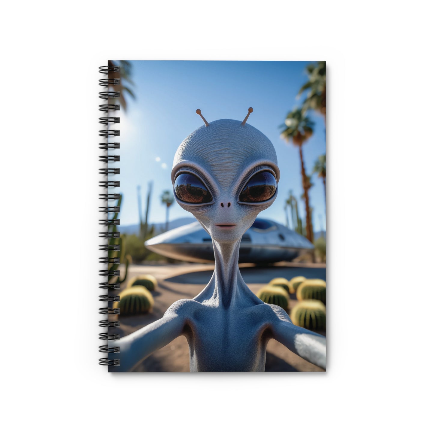 Alien Selfie Spiral Notebook - Perfect for Sci-Fi Lovers, Journal, Gift, Stationery, Art Projects