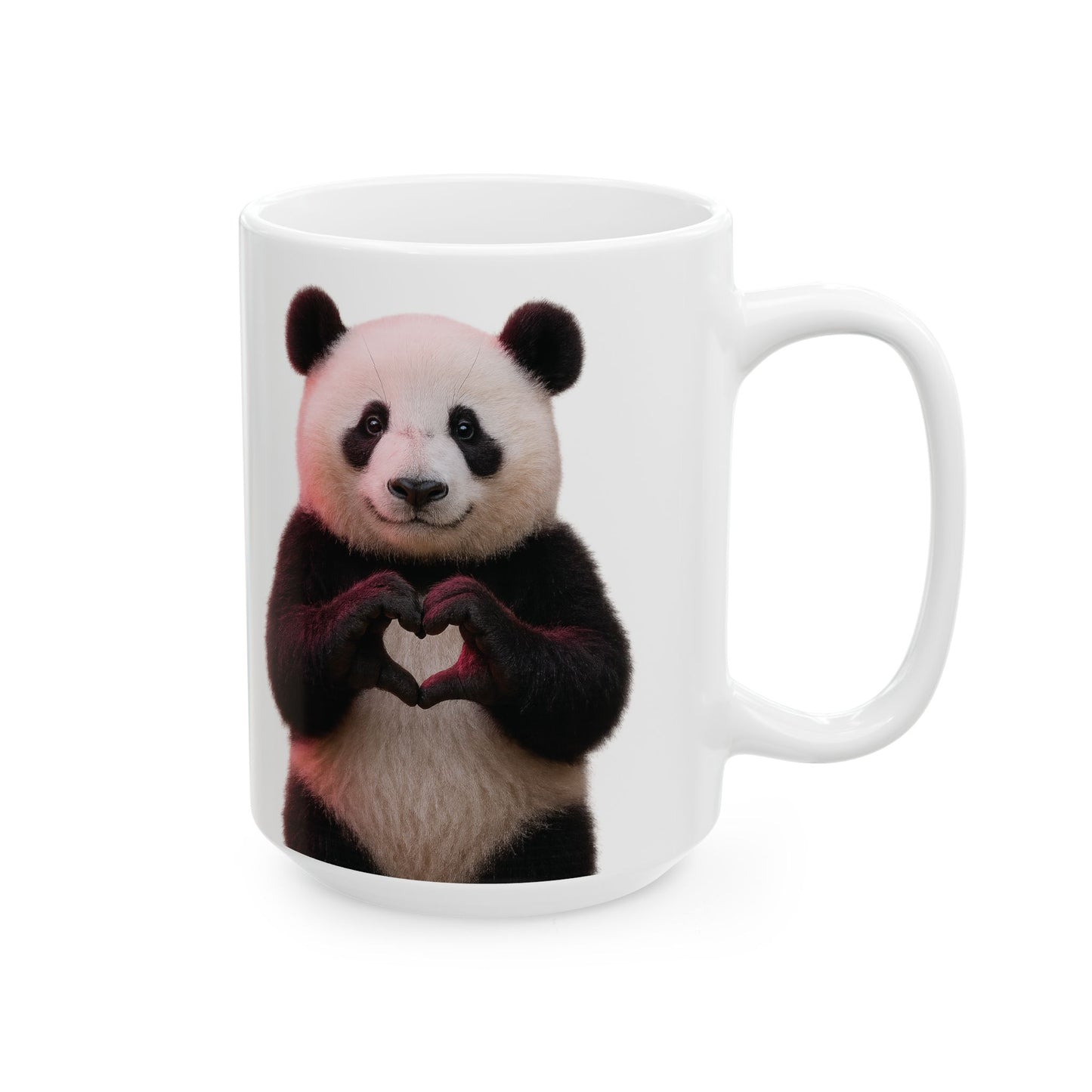 Cute Panda Love Ceramic Mug, Animal Lover Gift, Coffee Mug, Cute Gift for Kids, Cute Tea Cup, Gift for Animal Lovers