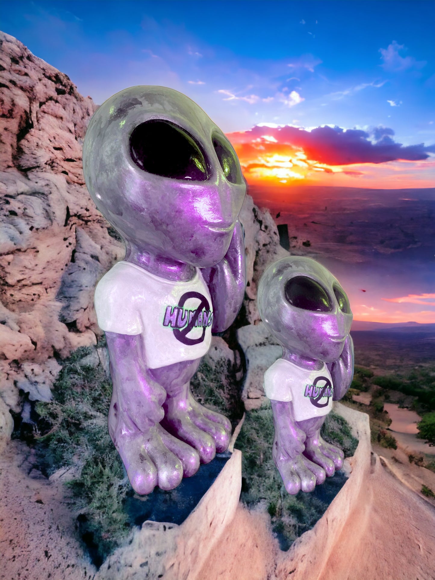 FU Aliens No Humans Art Sculptures