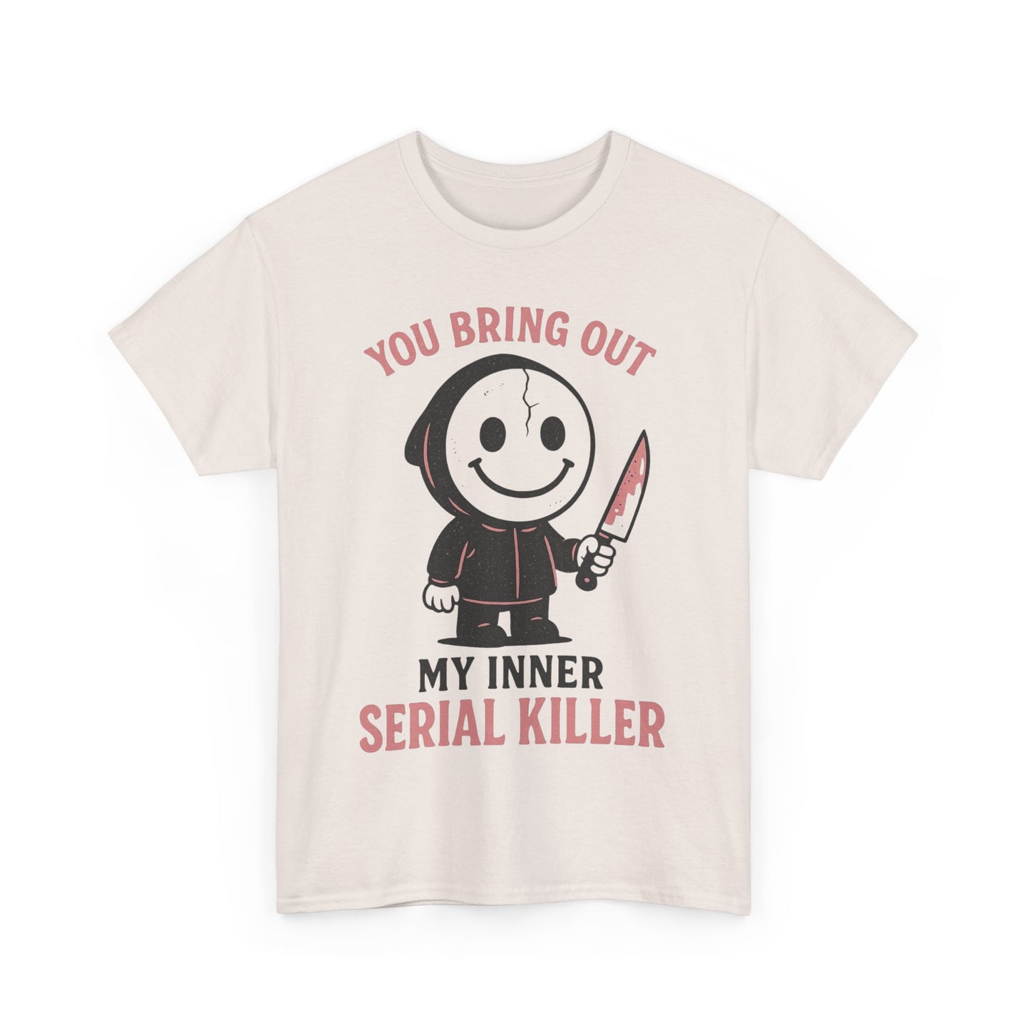 Dark Humor Unisex Heavy Cotton Tee, Funny T-Shirt Gift for Halloween, Comedic Graphic Tee, Quirky Gift for Friends