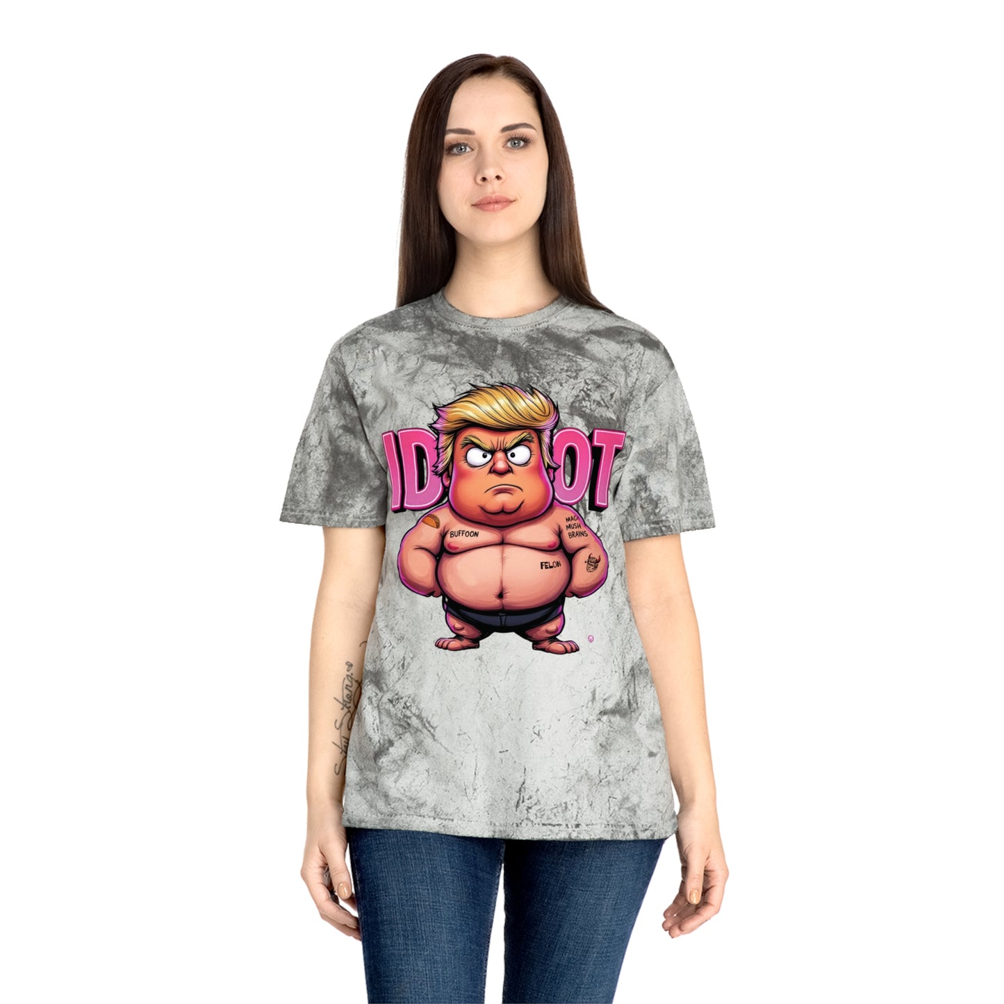 'Idiot' Color Blast Comfort Colors Political Humor Graphic Tee
