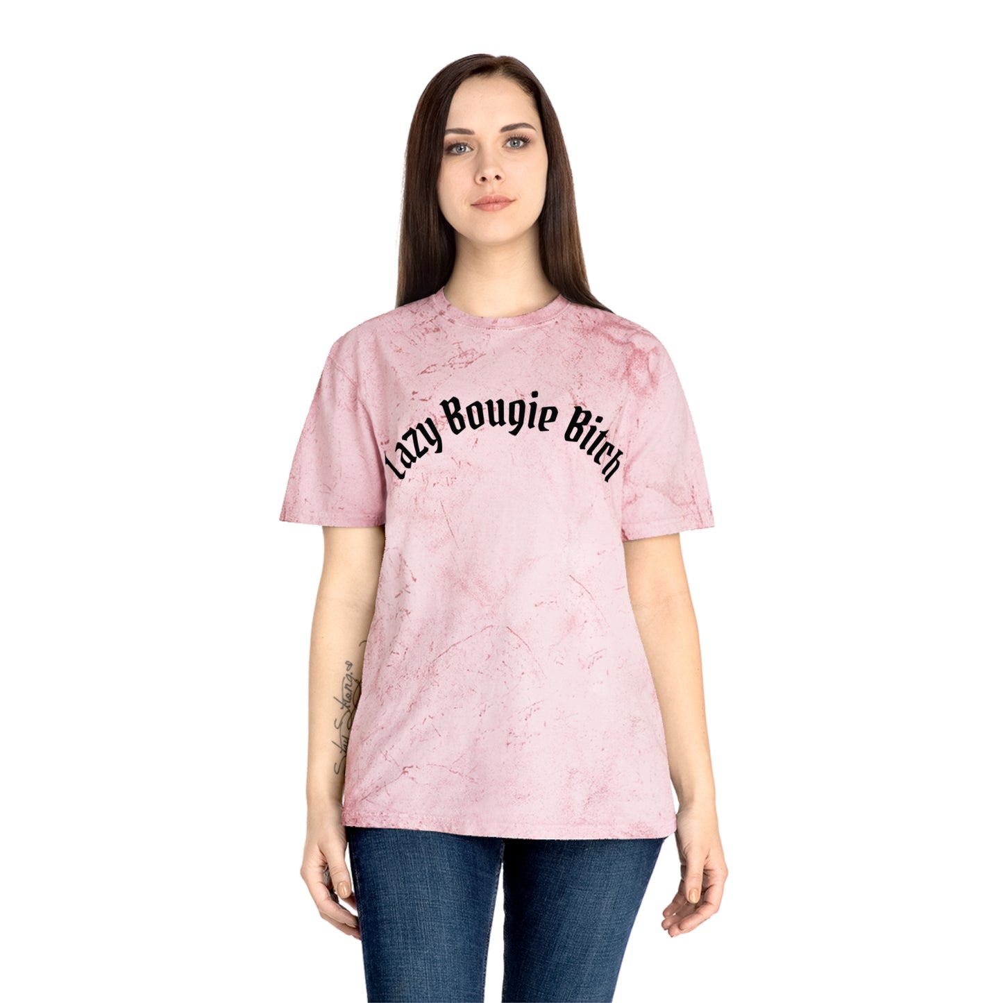 Lazy Bougie Bitch Color Blast T-Shirt, Trendy Graphic Tee