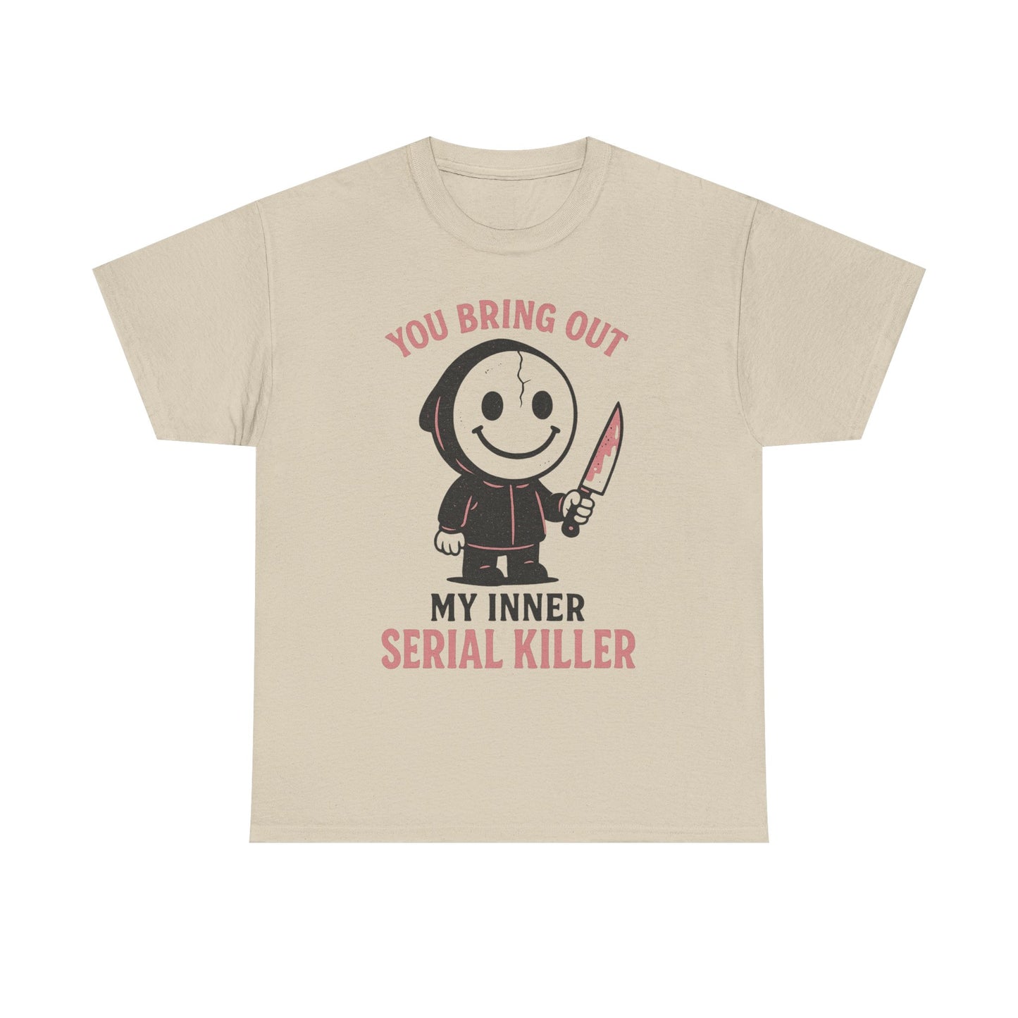 Dark Humor Unisex Heavy Cotton Tee, Funny T-Shirt Gift for Halloween, Comedic Graphic Tee, Quirky Gift for Friends