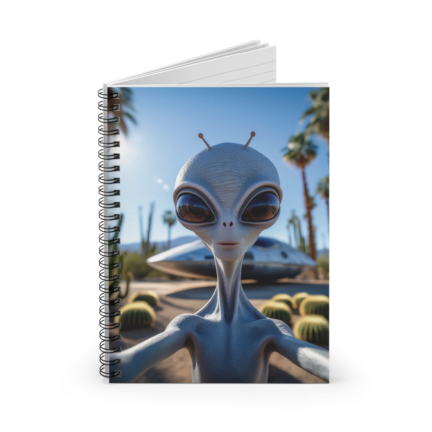 Alien Selfie Spiral Notebook - Perfect for Sci-Fi Lovers, Journal, Gift, Stationery, Art Projects