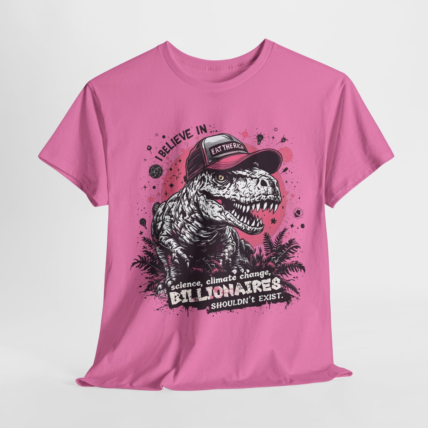 I Believe in Science Dinosaur Funny Unisex Heavy Cotton Tee