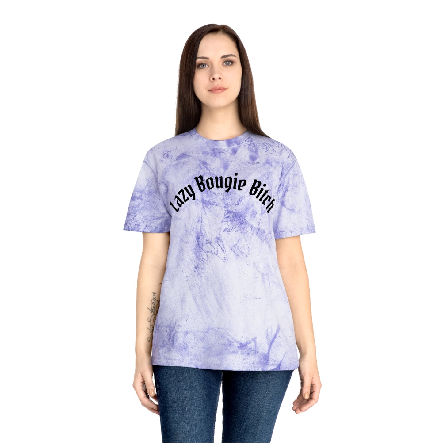 Lazy Bougie Bitch Color Blast T-Shirt, Trendy Graphic Tee