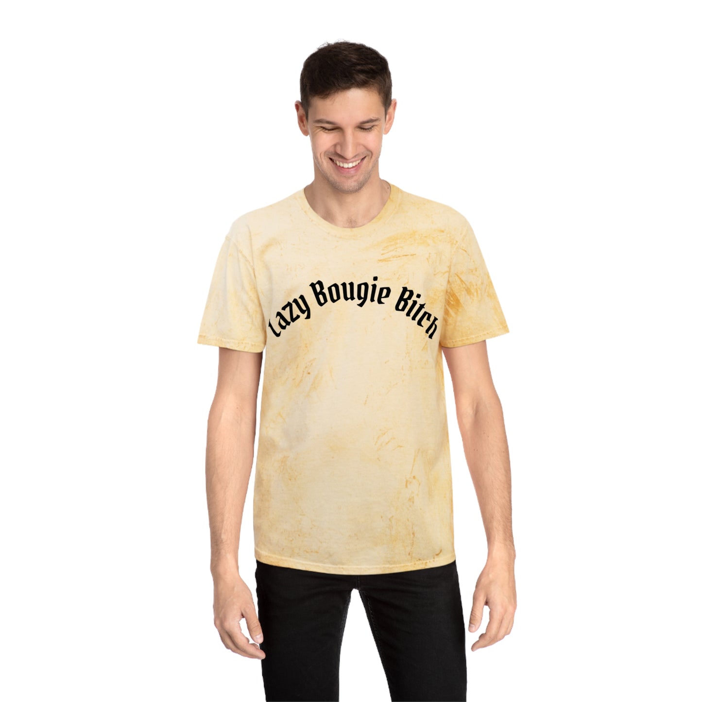 Lazy Bougie Bitch Color Blast T-Shirt, Trendy Graphic Tee