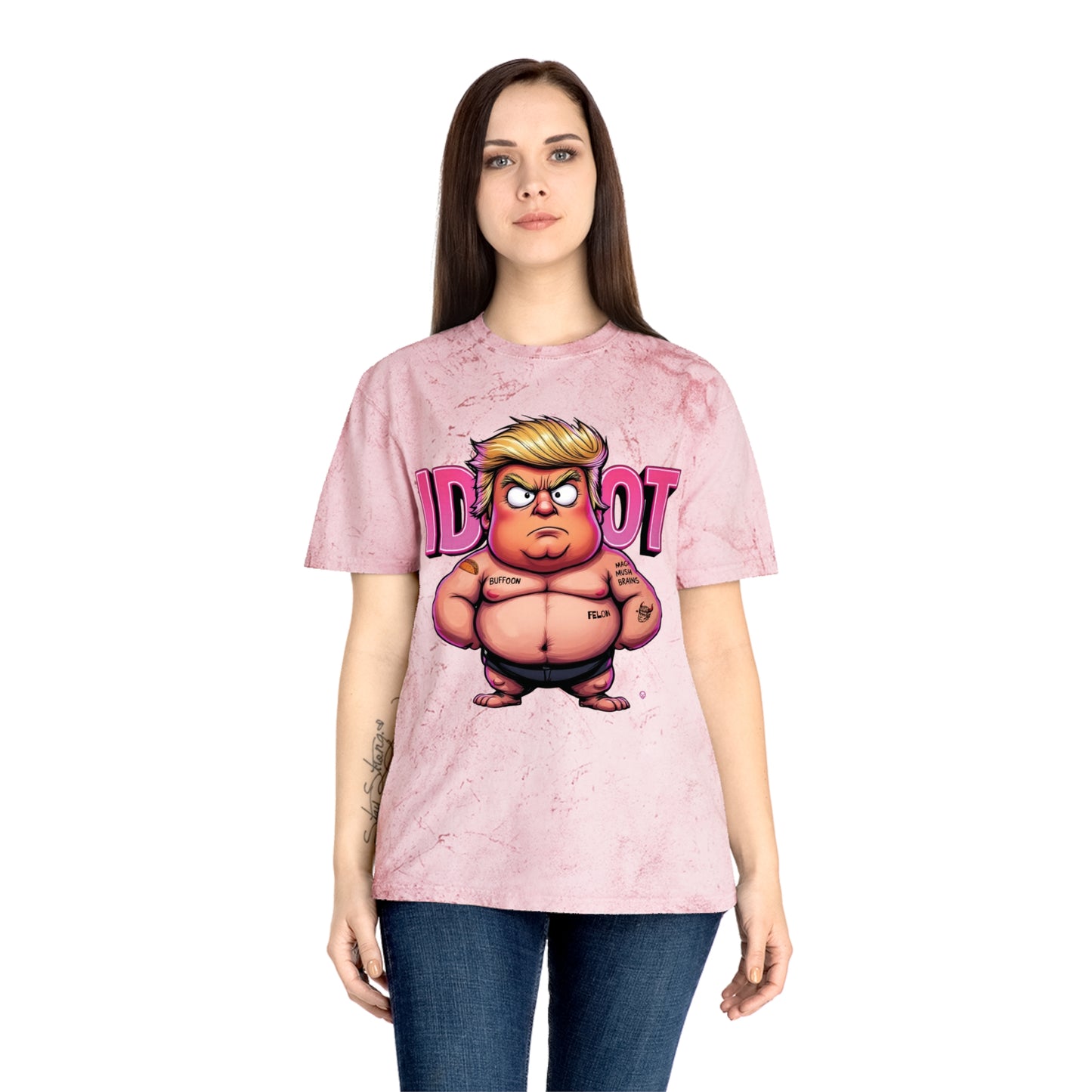 'Idiot' Color Blast Comfort Colors Political Humor Graphic Tee