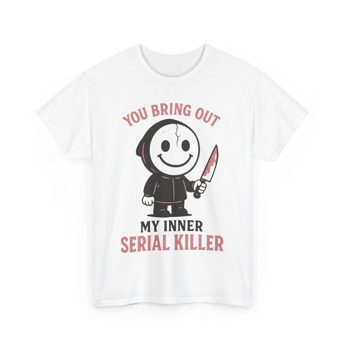 Dark Humor Unisex Heavy Cotton Tee, Funny T-Shirt Gift for Halloween, Comedic Graphic Tee, Quirky Gift for Friends