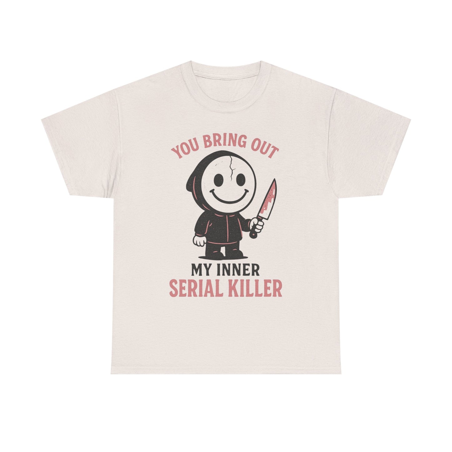 Dark Humor Unisex Heavy Cotton Tee, Funny T-Shirt Gift for Halloween, Comedic Graphic Tee, Quirky Gift for Friends