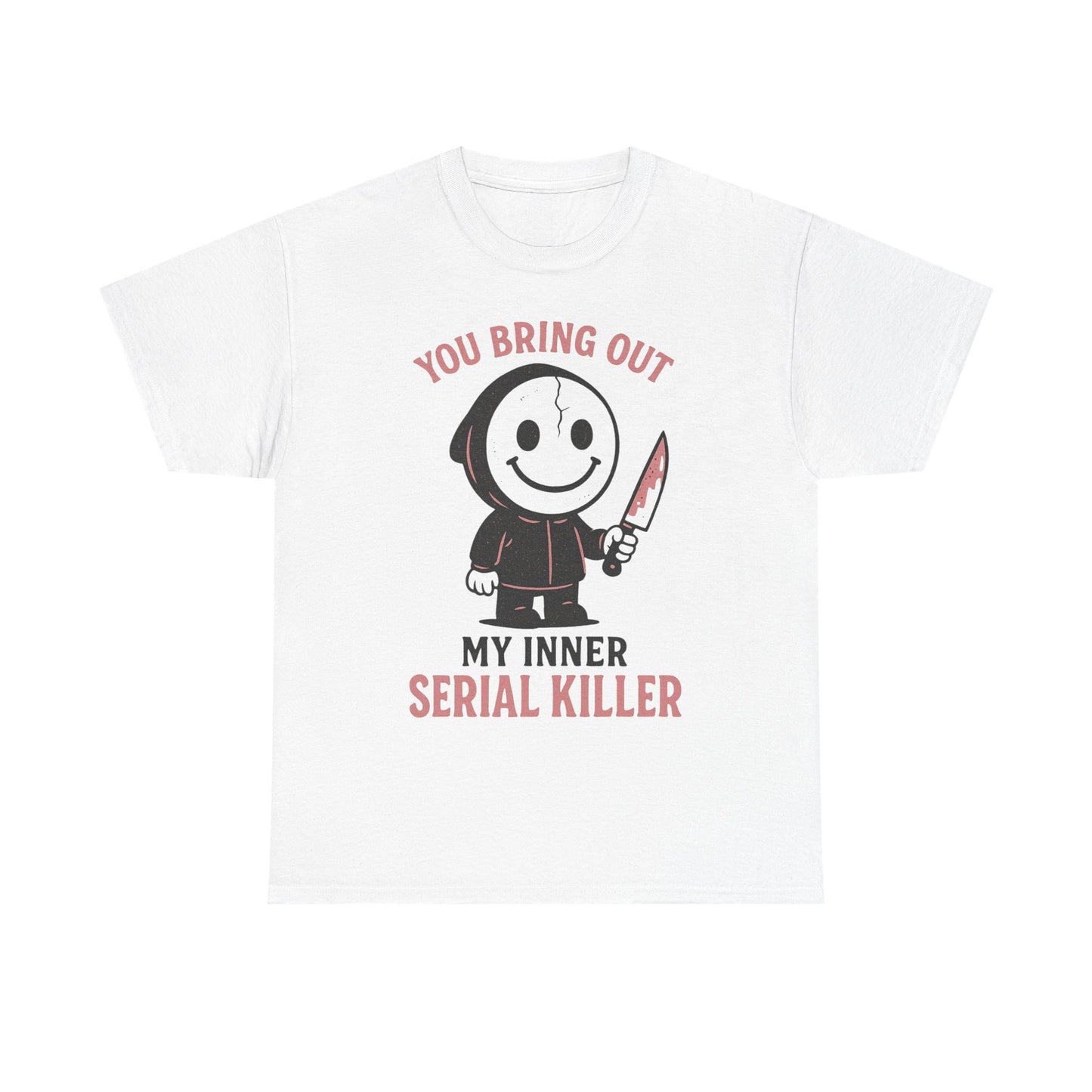 Dark Humor Unisex Heavy Cotton Tee, Funny T-Shirt Gift for Halloween, Comedic Graphic Tee, Quirky Gift for Friends