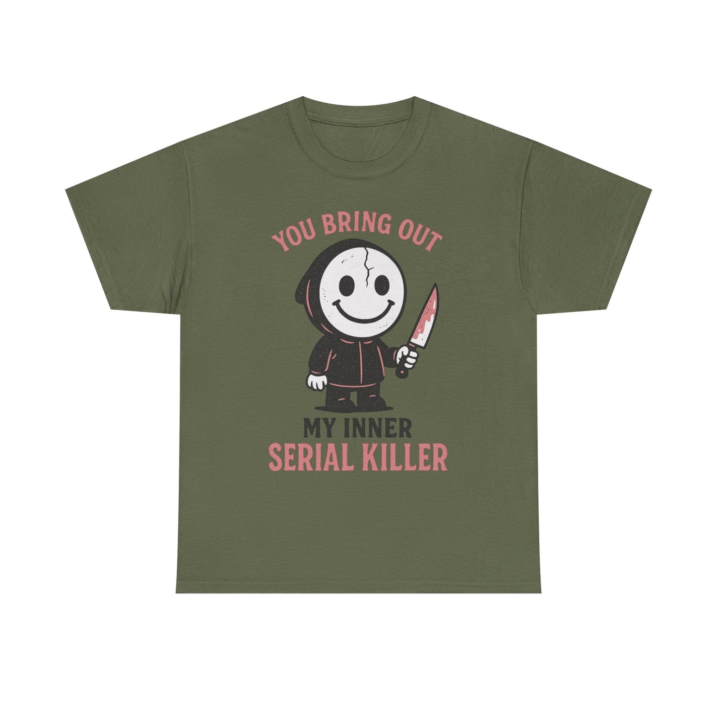 Dark Humor Unisex Heavy Cotton Tee, Funny T-Shirt Gift for Halloween, Comedic Graphic Tee, Quirky Gift for Friends