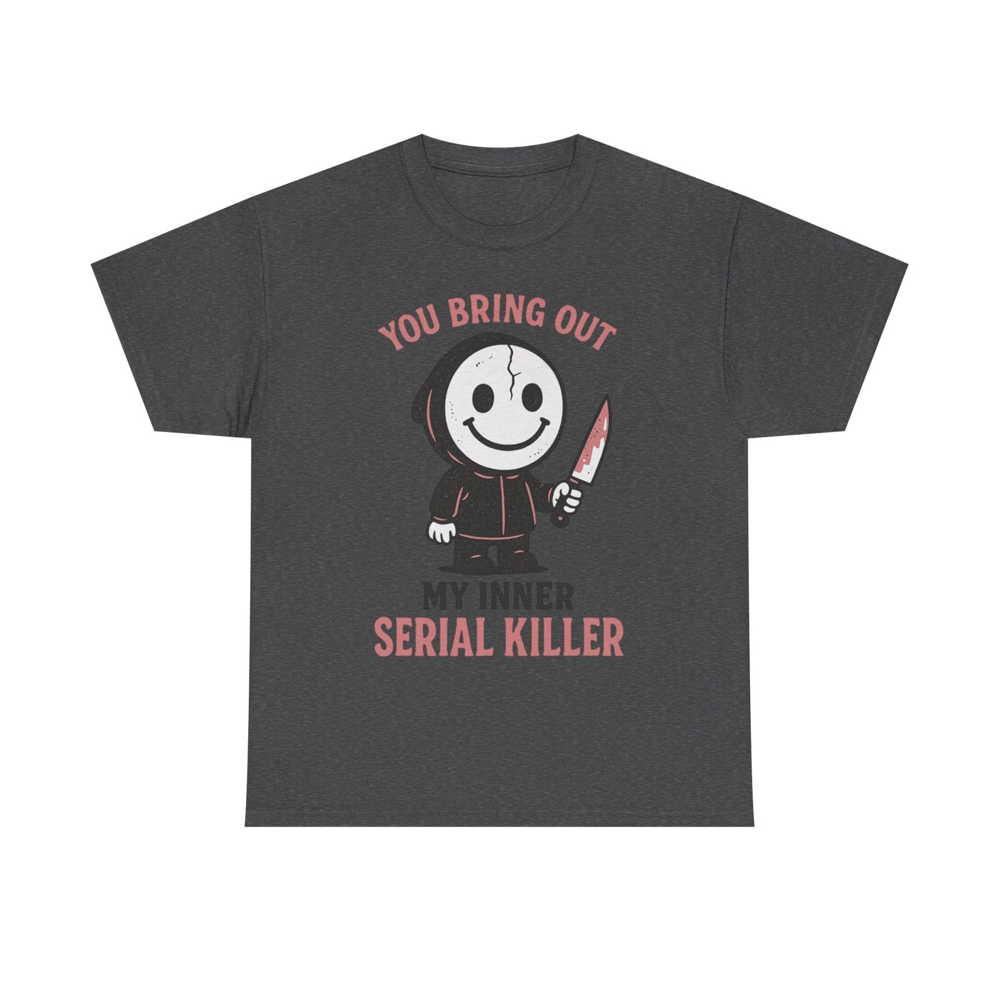 Dark Humor Unisex Heavy Cotton Tee, Funny T-Shirt Gift for Halloween, Comedic Graphic Tee, Quirky Gift for Friends