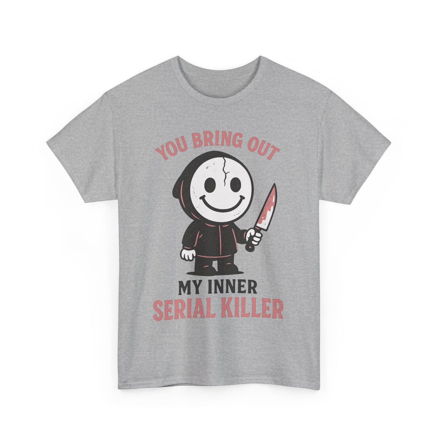Dark Humor Unisex Heavy Cotton Tee, Funny T-Shirt Gift for Halloween, Comedic Graphic Tee, Quirky Gift for Friends