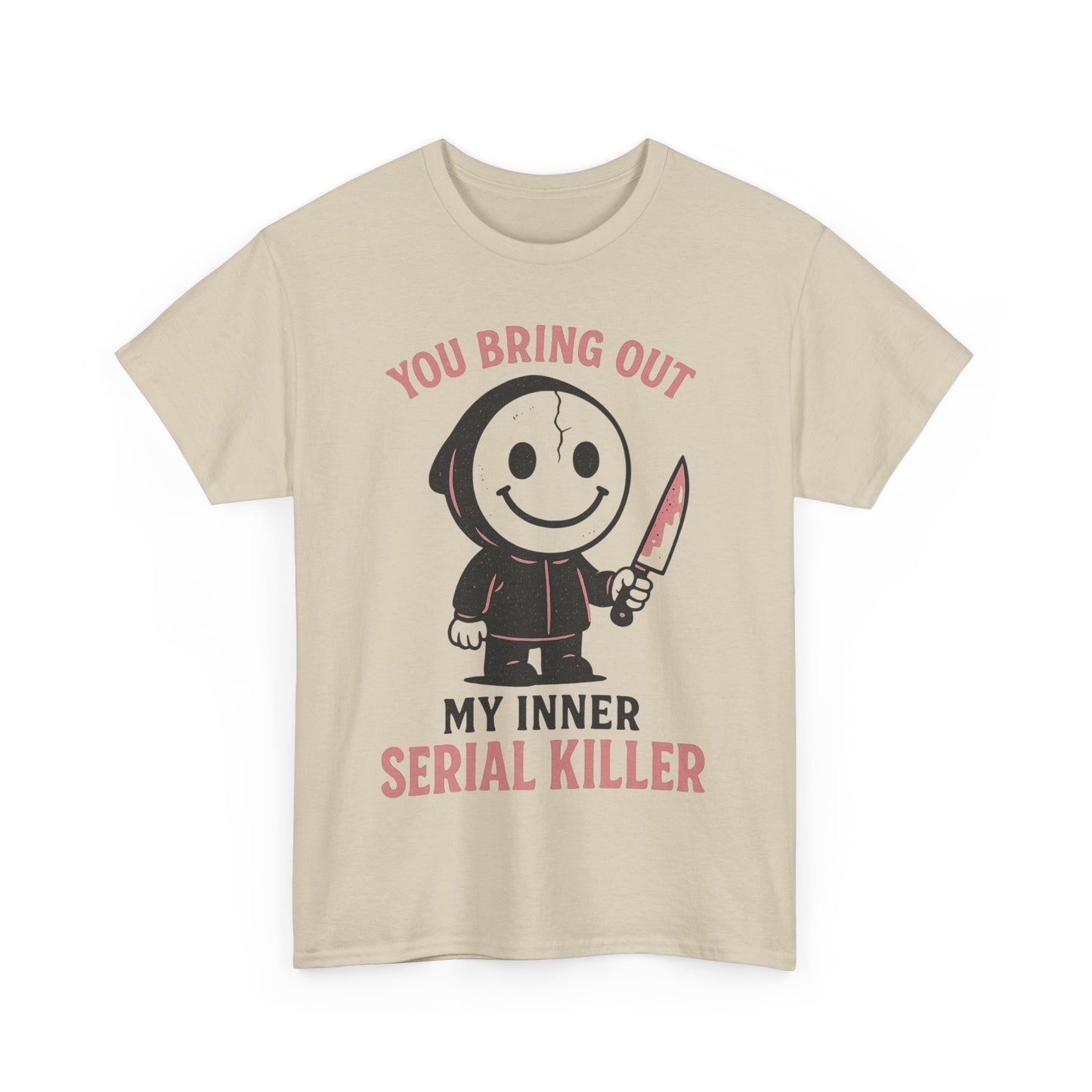 Dark Humor Unisex Heavy Cotton Tee, Funny T-Shirt Gift for Halloween, Comedic Graphic Tee, Quirky Gift for Friends