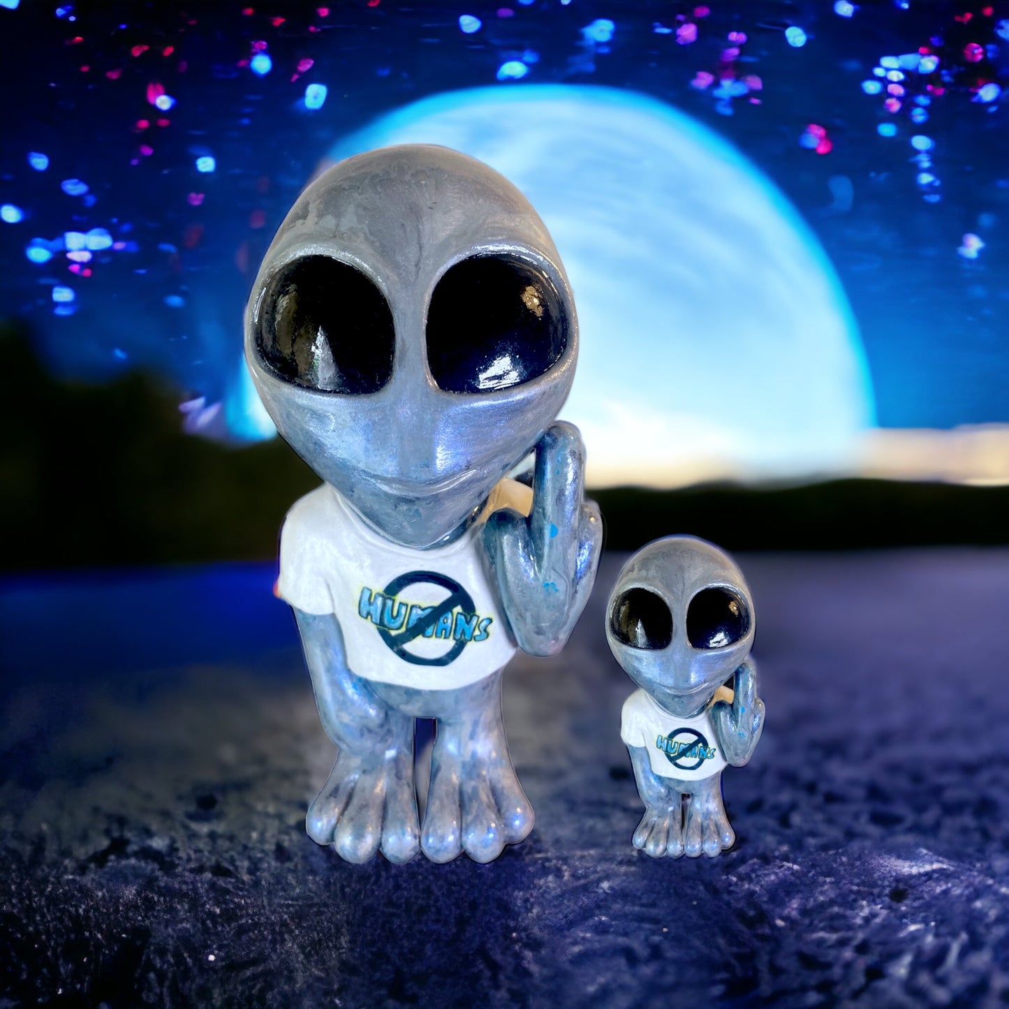FU Aliens No Humans Art Sculptures