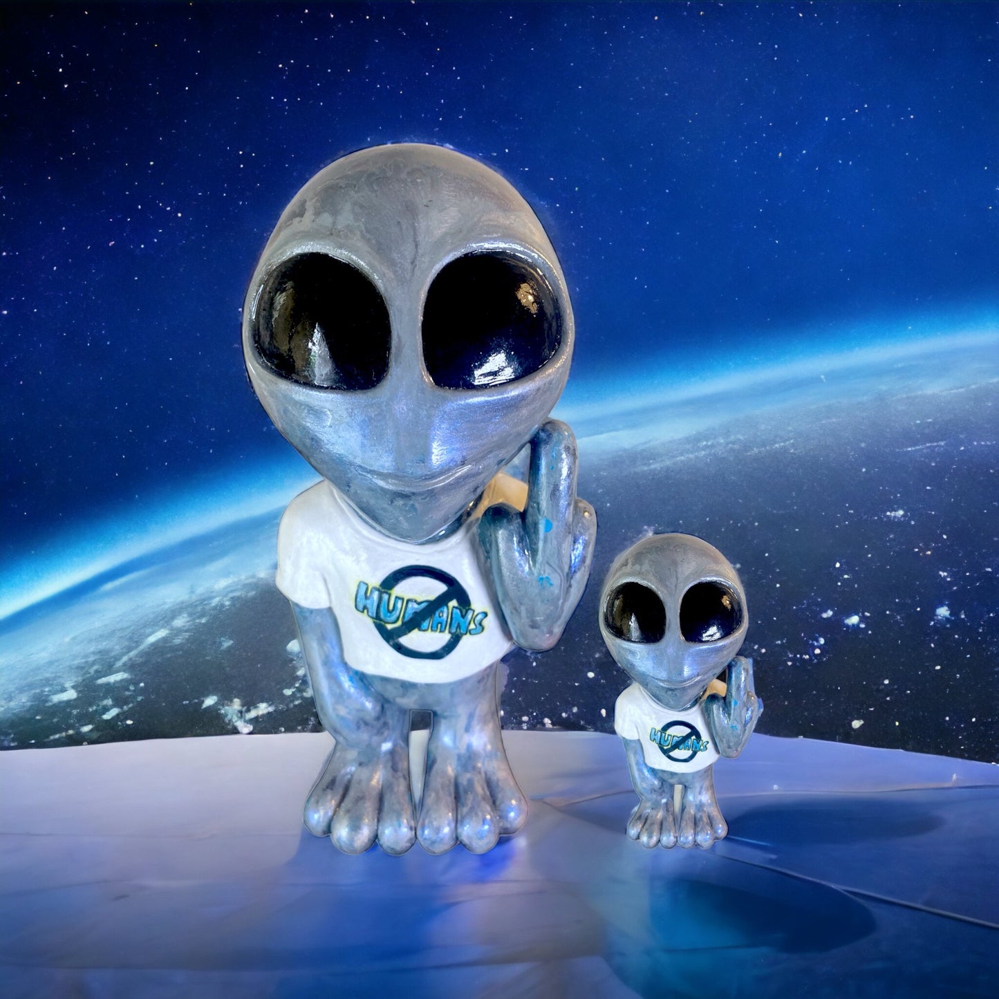 FU Aliens No Humans Art Sculptures