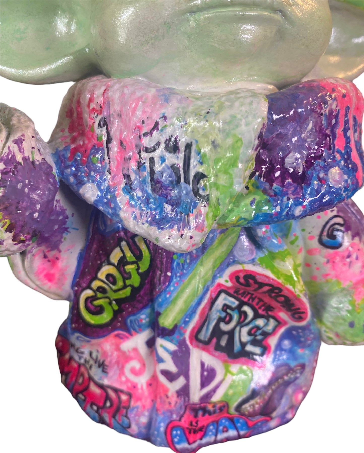 Graffiti Grogu Art Sculpture