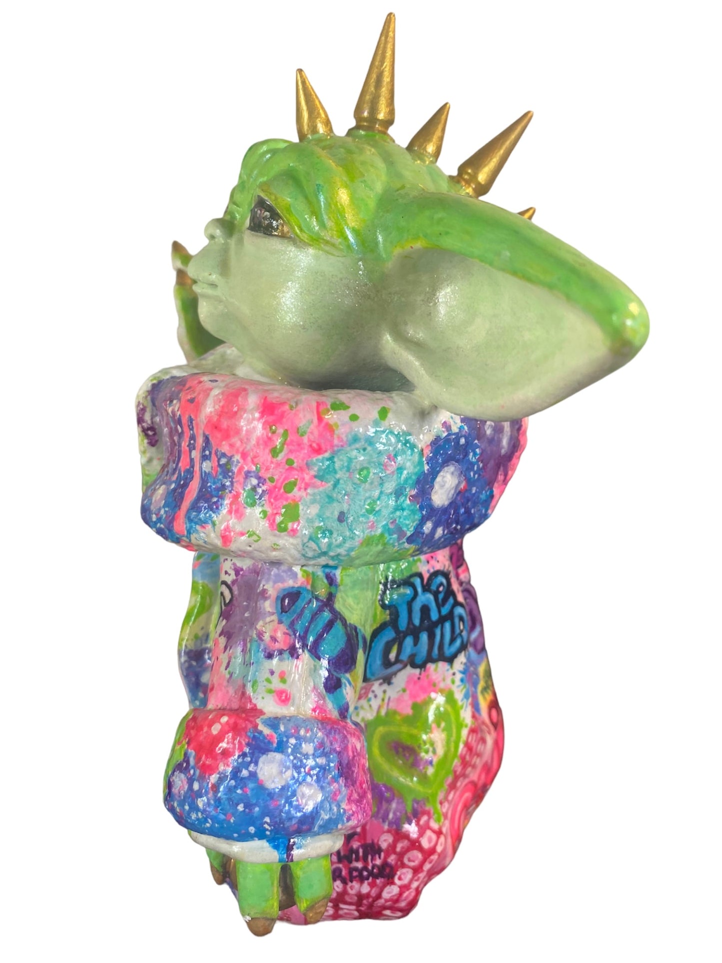 Graffiti Grogu Art Sculpture
