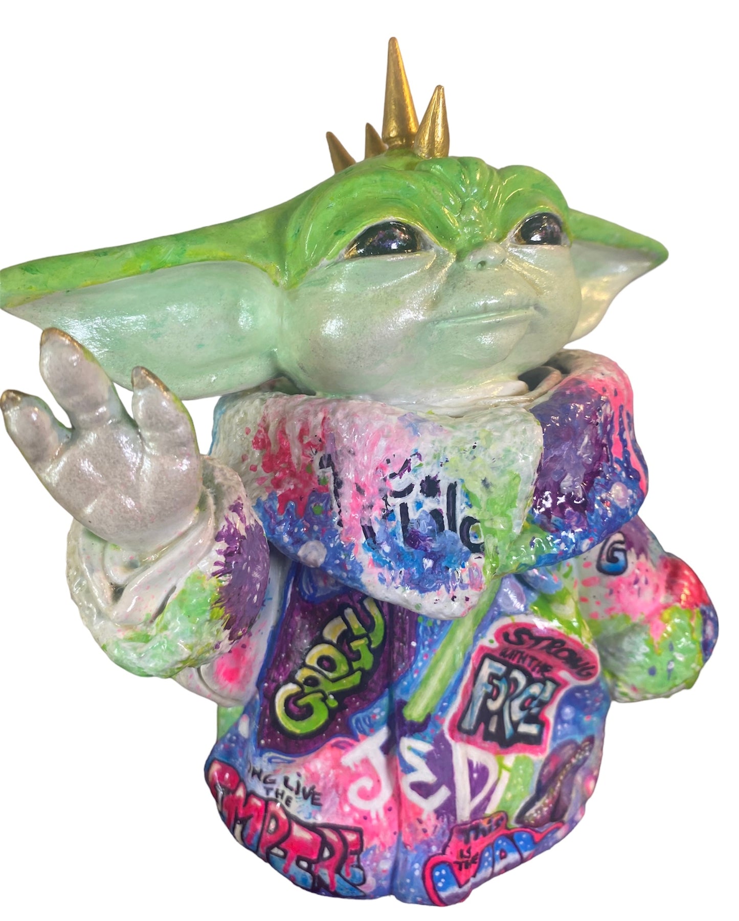Graffiti Grogu Art Sculpture