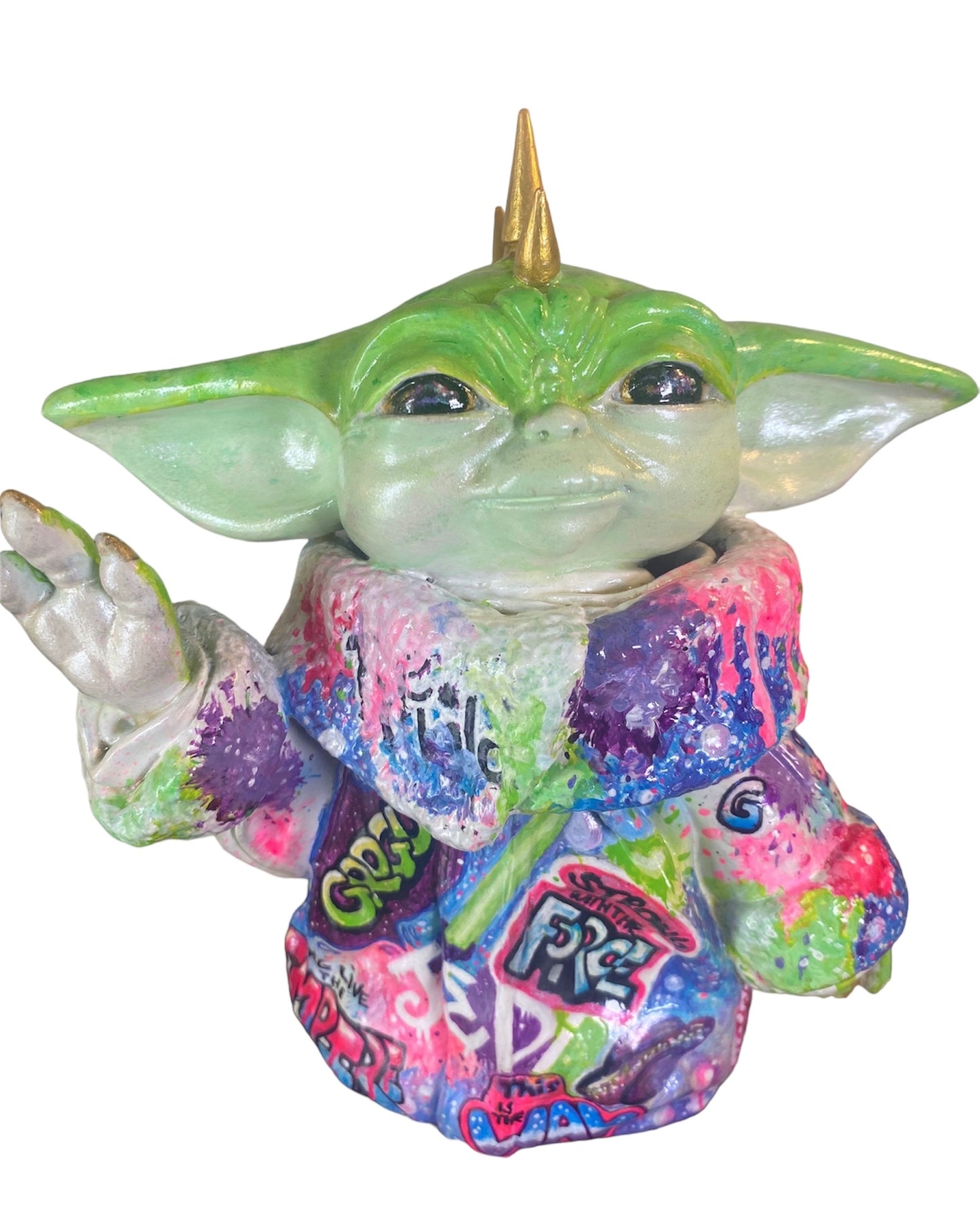 Graffiti Grogu Art Sculpture
