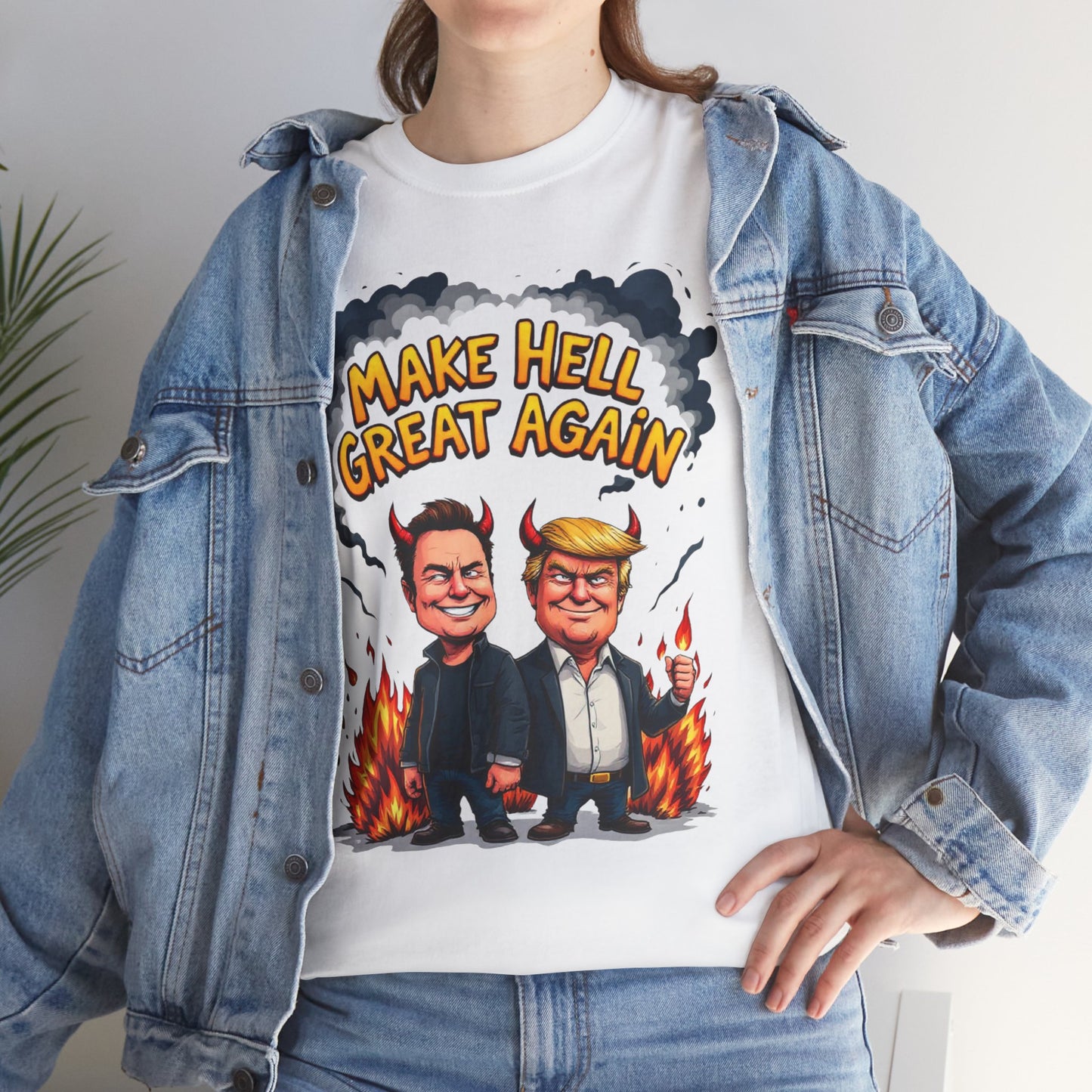 Make Hell Great Again Unisex Heavy Cotton Tee