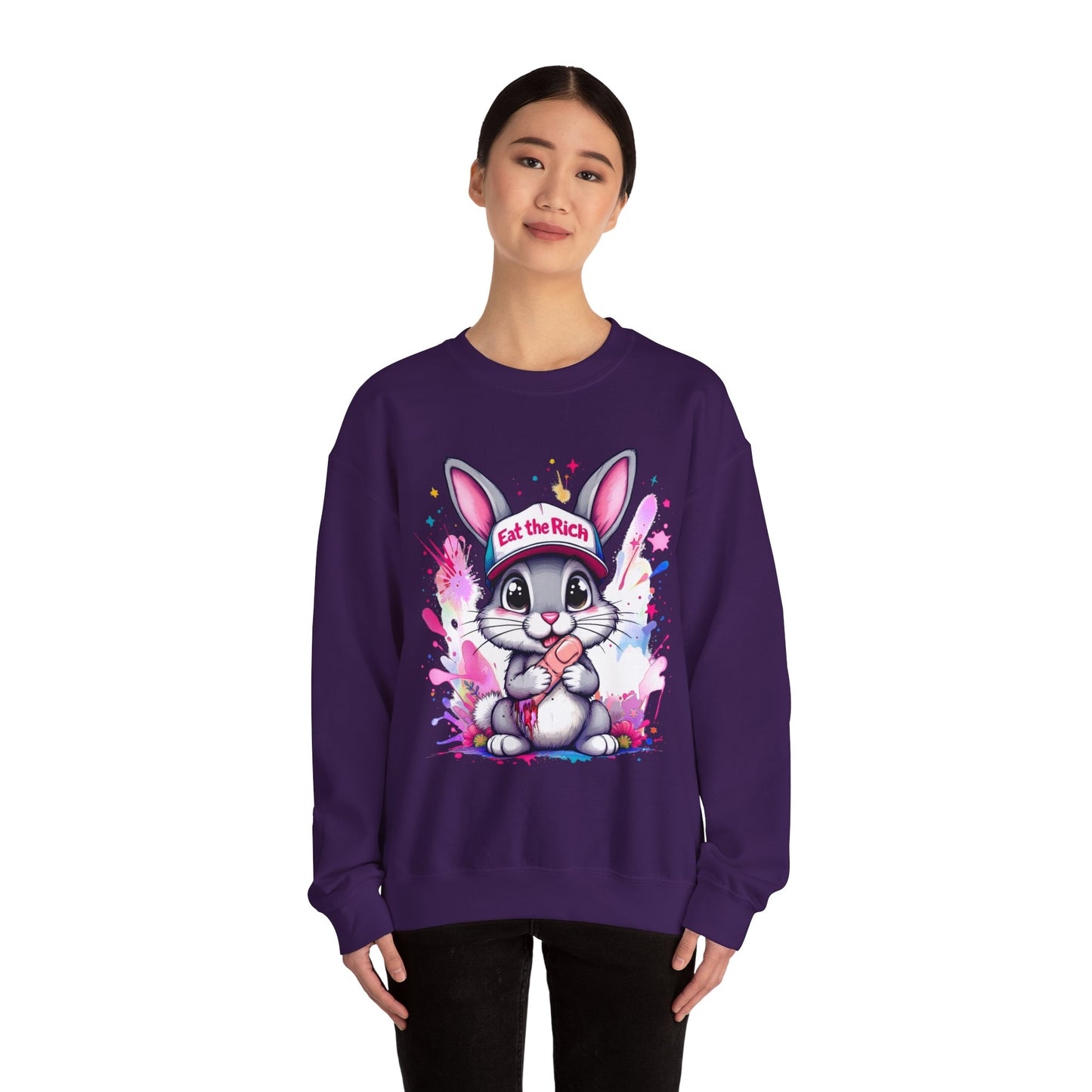 Eat the Rich Bunny Crewneck Sweatshirt
