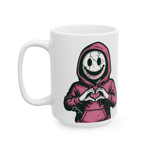 Psycho Love Mug — Gothic Skull Coffee Cup (11oz/15oz)