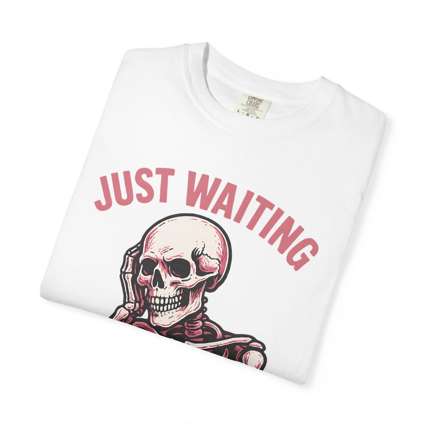 Funny Halloween Unisex T-shirt - Just Waiting for Halloween Design