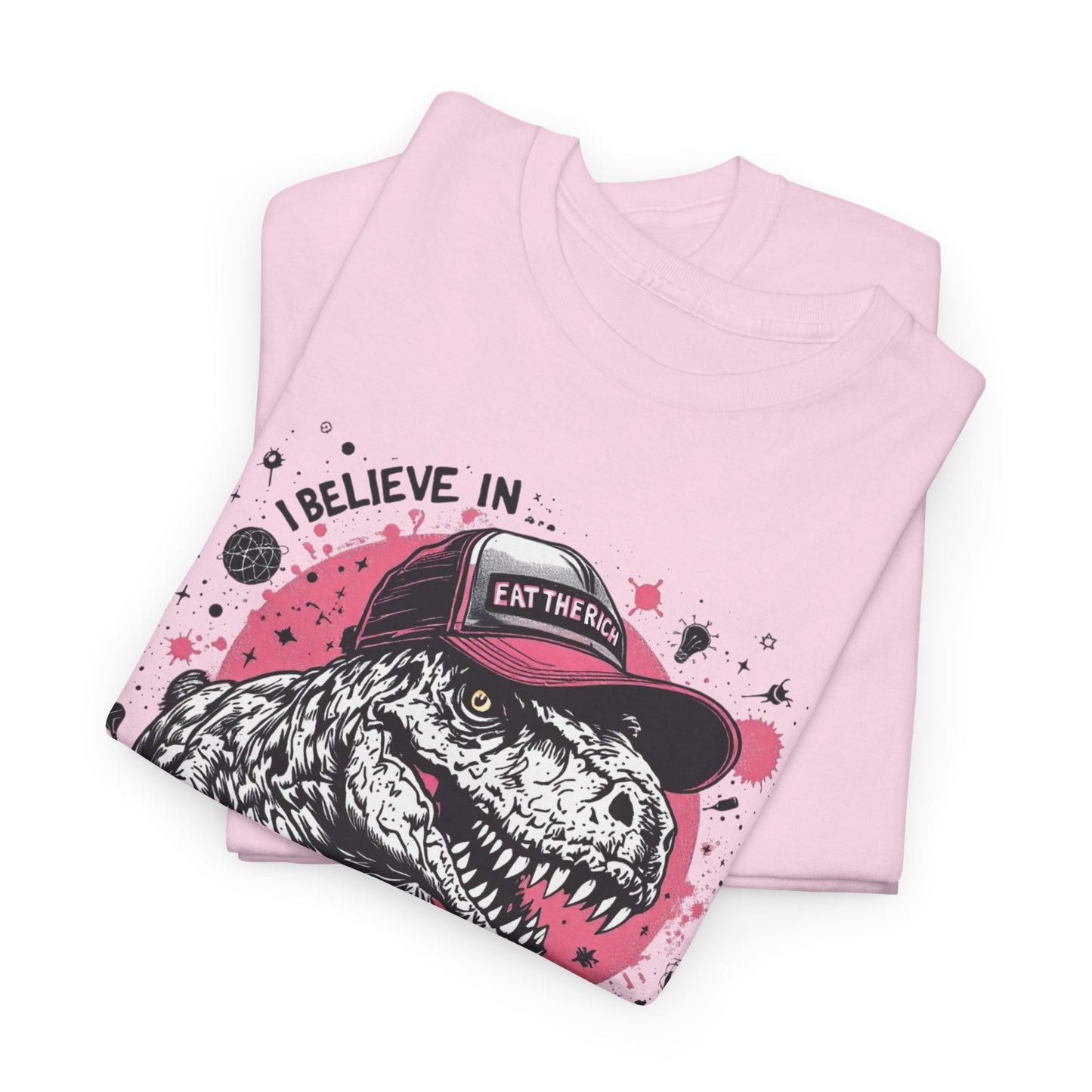 I Believe in Science Dinosaur Funny Unisex Heavy Cotton Tee