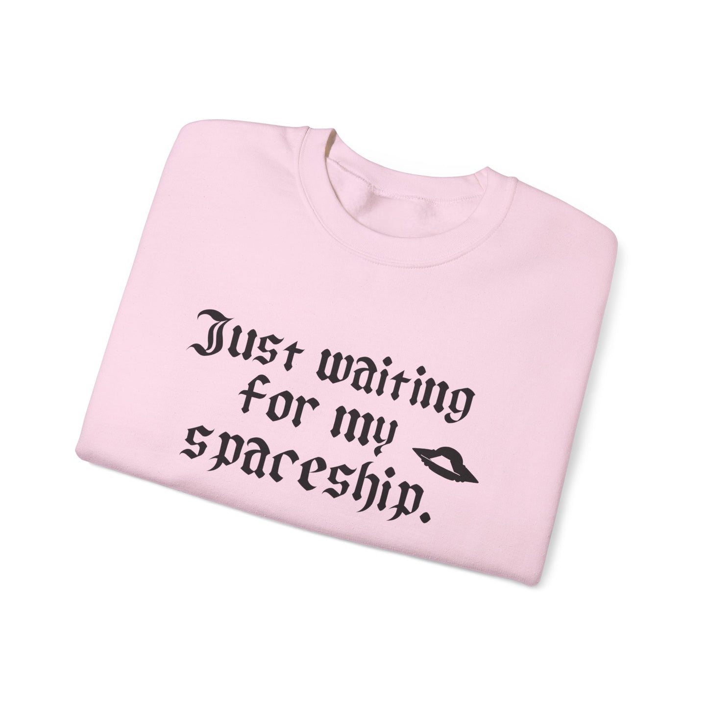 Just Waiting for my Spaceship Space-Themed Unisex Sweatshirt