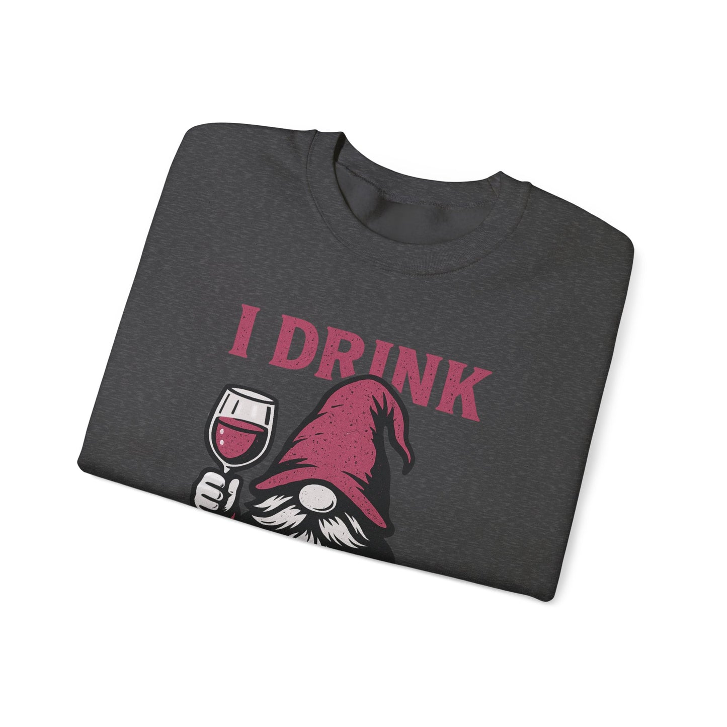 ‘I Drink and I Gnome Things’ Gnome Cryptid Humor Unisex Heavy Blend™ Crewneck Sweatshirt