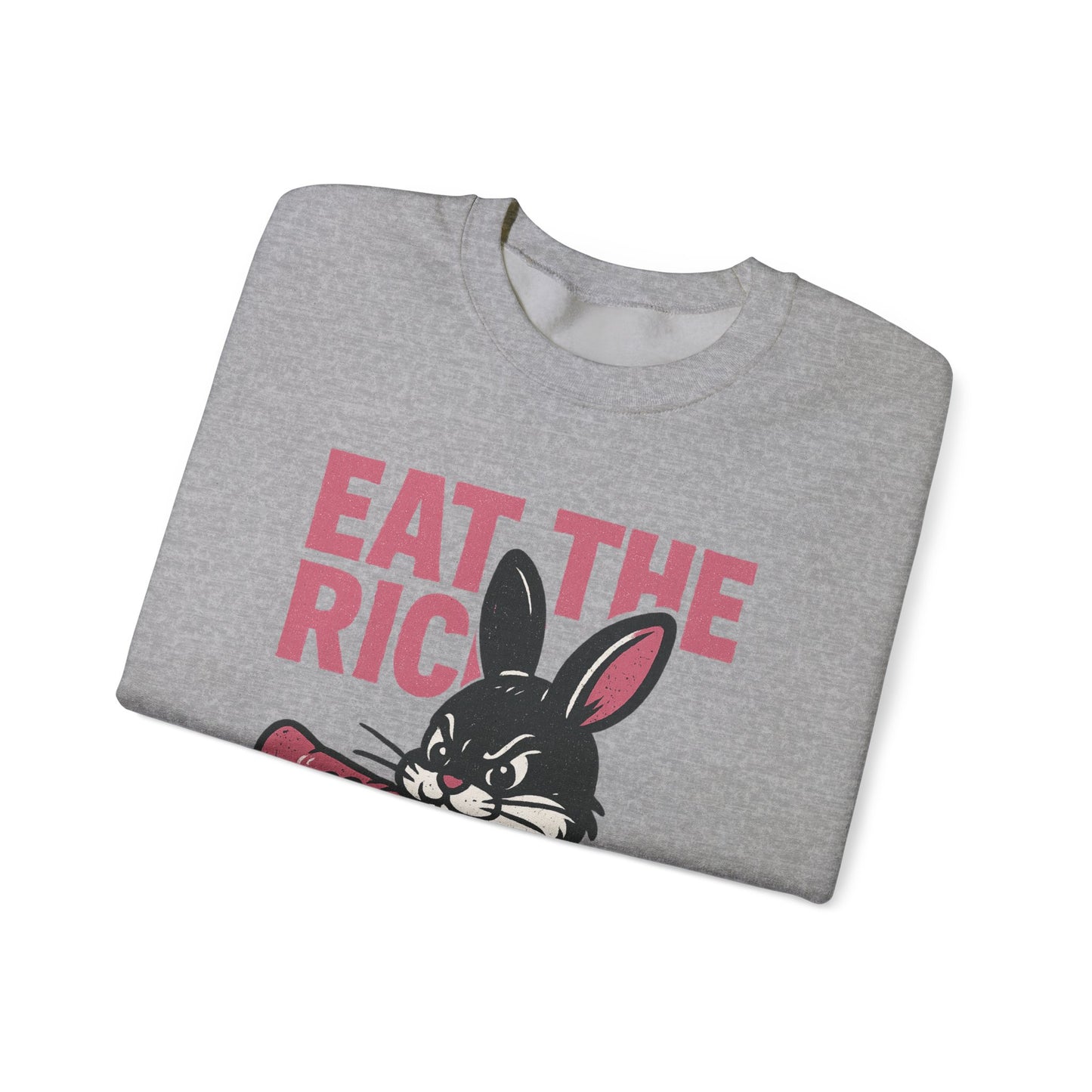 ‘Rat the Rich’ Creepy Cute Bunny Unisex Heavy Blend™ Crewneck Sweatshirt