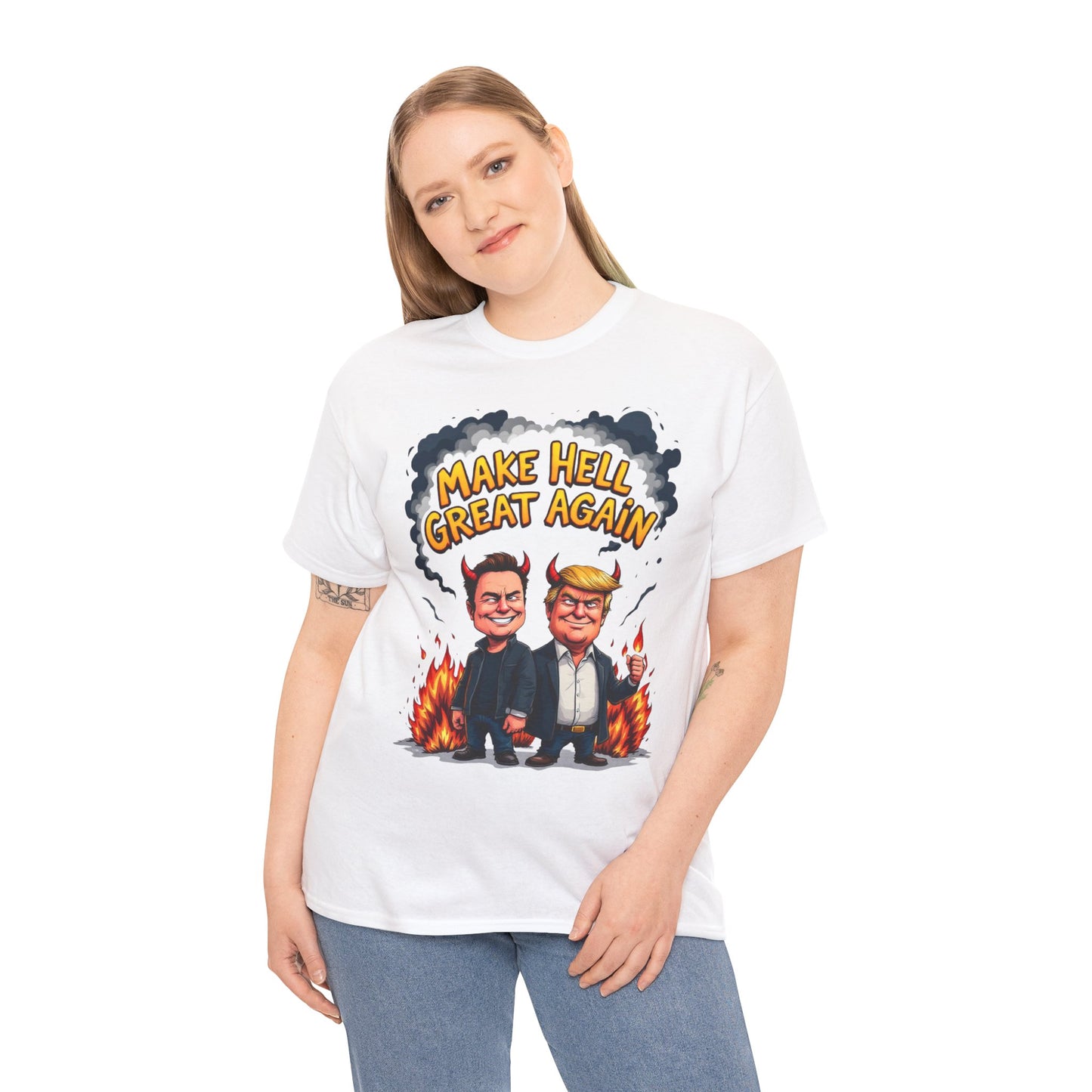 Make Hell Great Again Unisex Heavy Cotton Tee