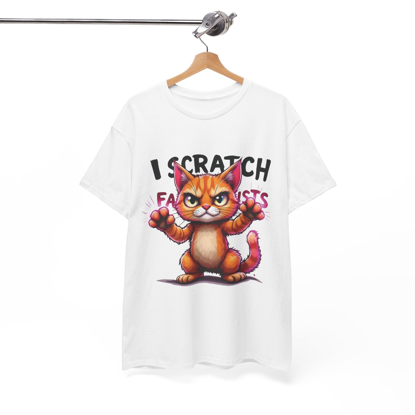 I Scratch Fascists Orange Tabby Cat Tee