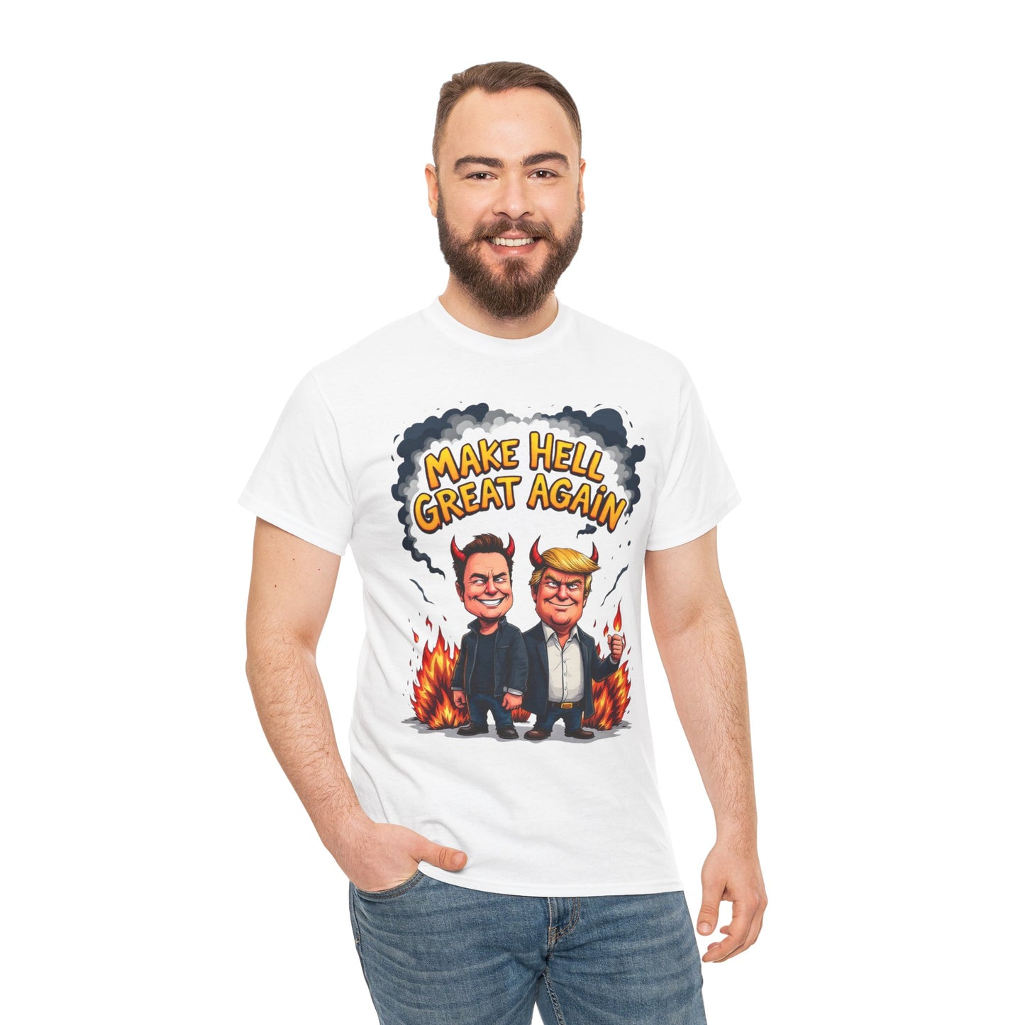 Make Hell Great Again Unisex Heavy Cotton Tee