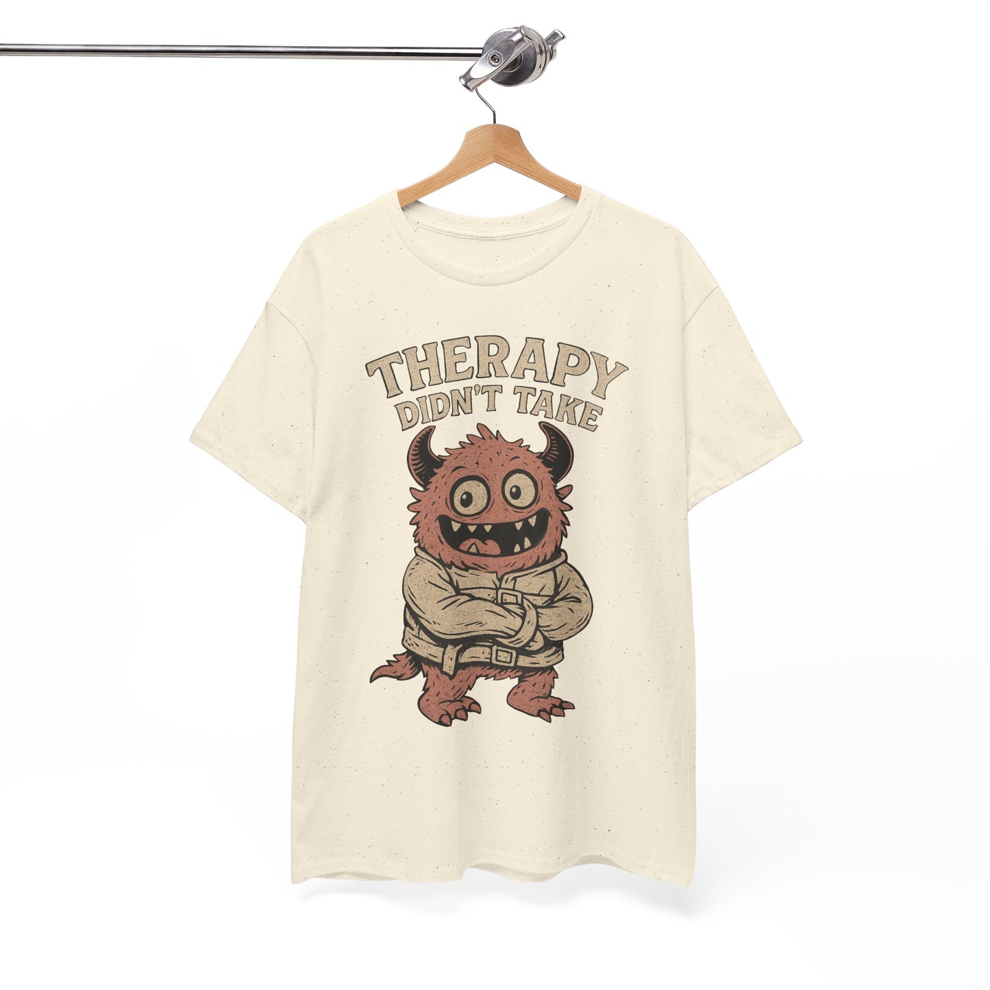 Humorous Therapy Monster Design Unisex Heavy Cotton Tee