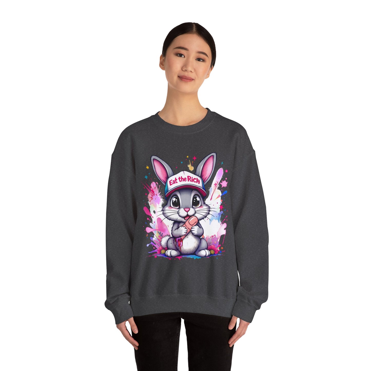 Eat the Rich Bunny Crewneck Sweatshirt