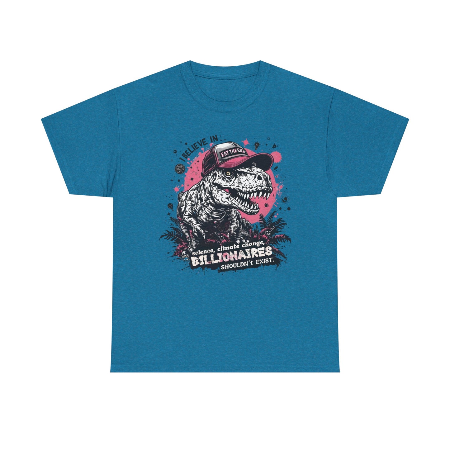I Believe in Science Dinosaur Funny Unisex Heavy Cotton Tee