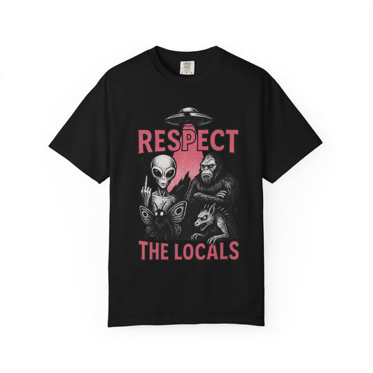Cryptid Unisex T-shirt - Respect the Locals Humorous Tee