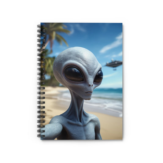 Alien Selfie Vibes Spiral Notebook