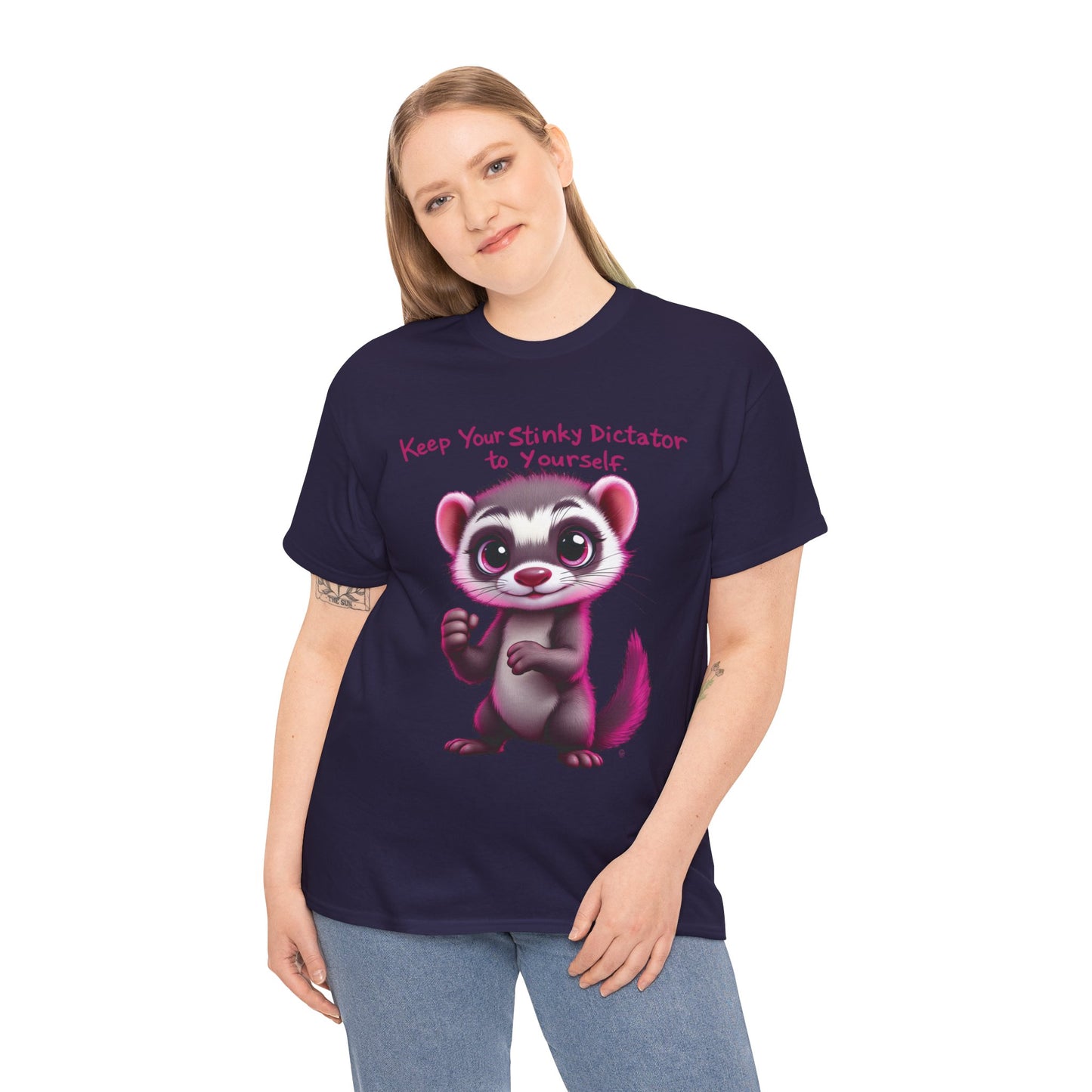 “Keep your stinky dictator to yourself” Ferret Graphic Tee -