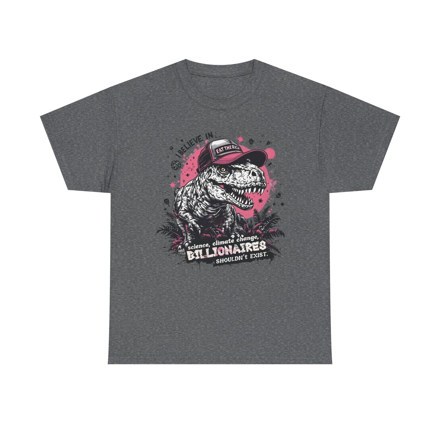 I Believe in Science Dinosaur Funny Unisex Heavy Cotton Tee