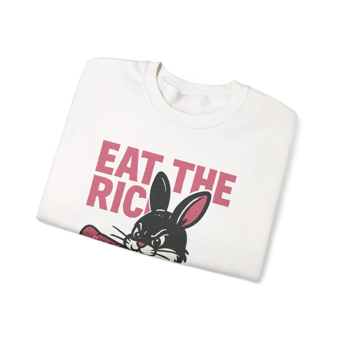 ‘Rat the Rich’ Creepy Cute Bunny Unisex Heavy Blend™ Crewneck Sweatshirt