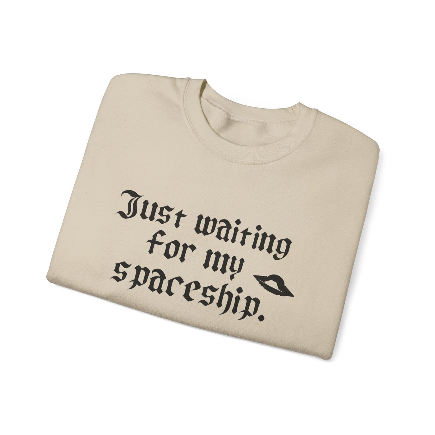 Just Waiting for my Spaceship Space-Themed Unisex Sweatshirt