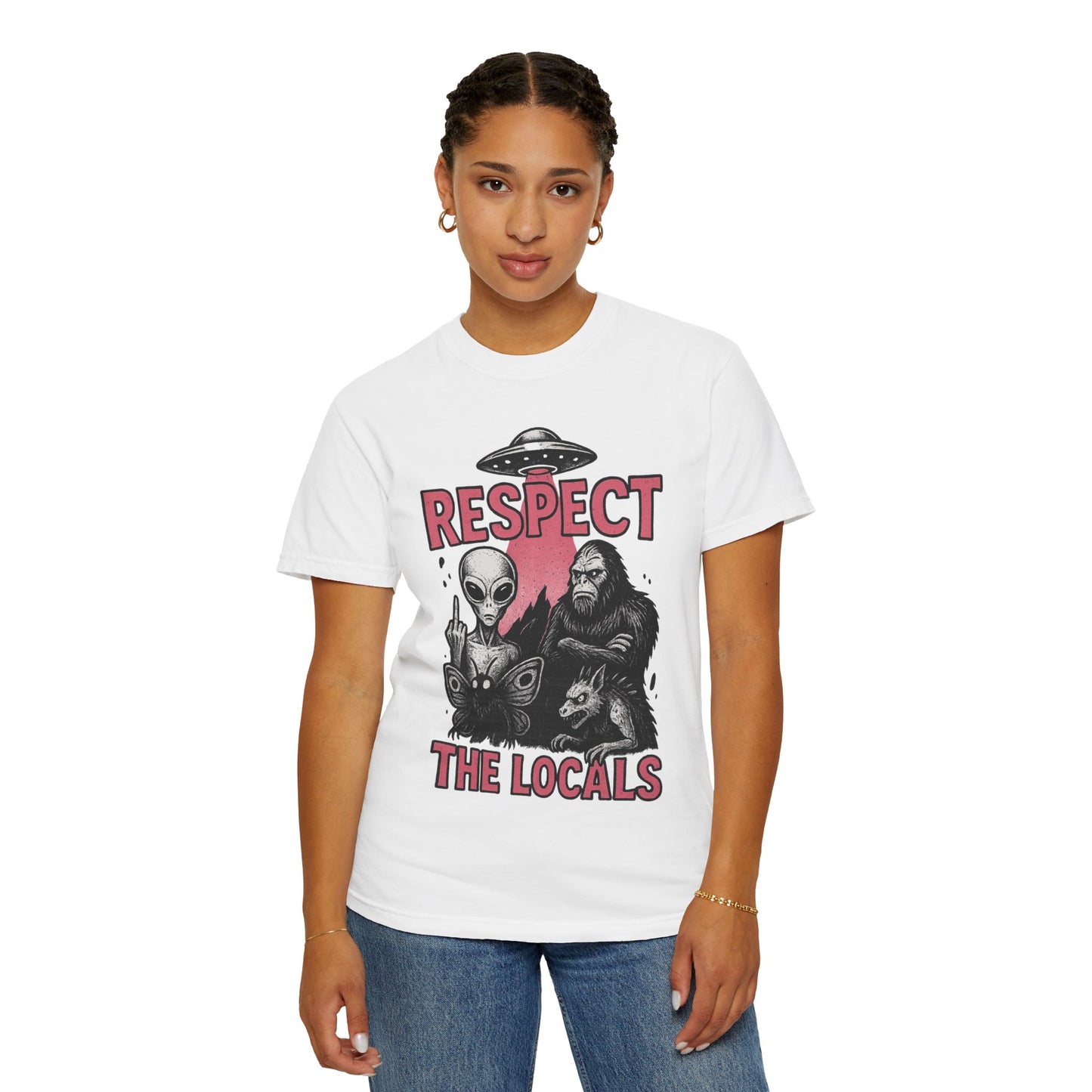 Cryptid Unisex T-shirt - Respect the Locals Humorous Tee