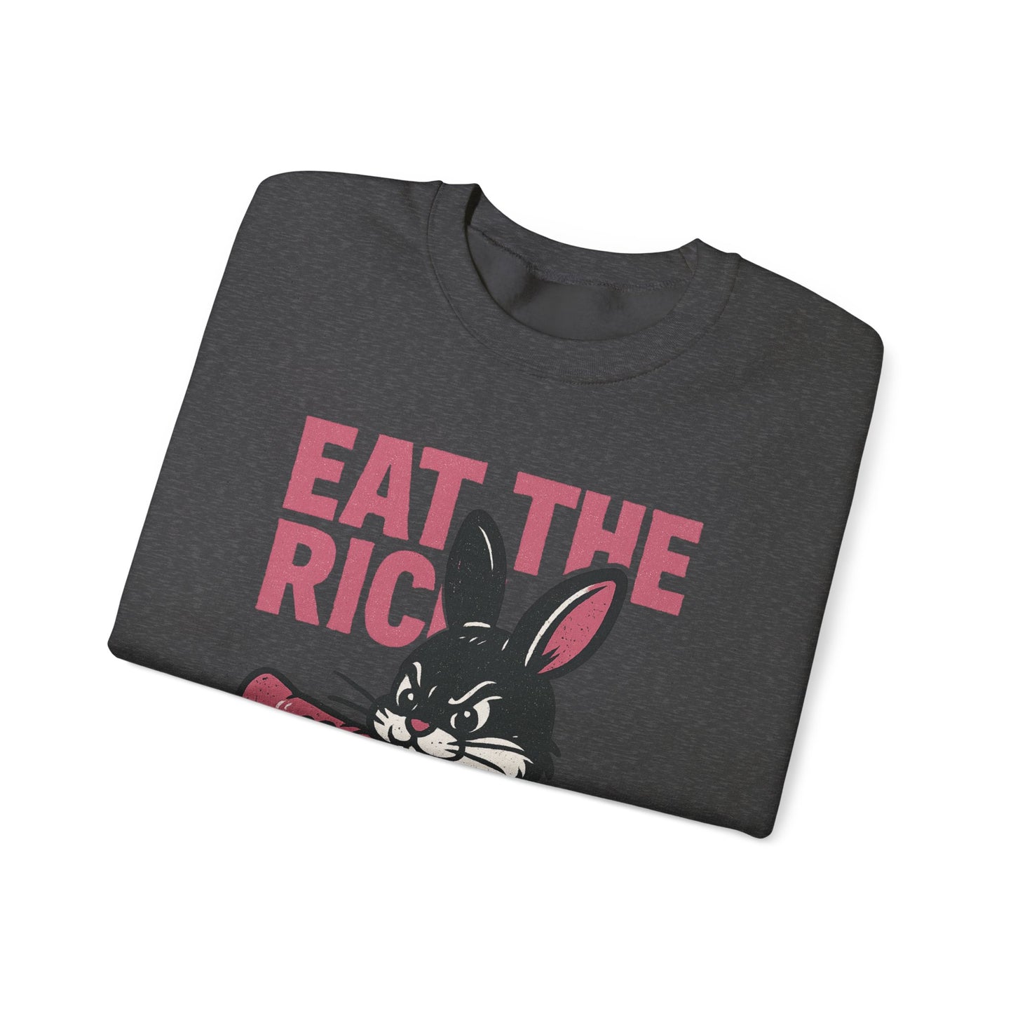 ‘Rat the Rich’ Creepy Cute Bunny Unisex Heavy Blend™ Crewneck Sweatshirt