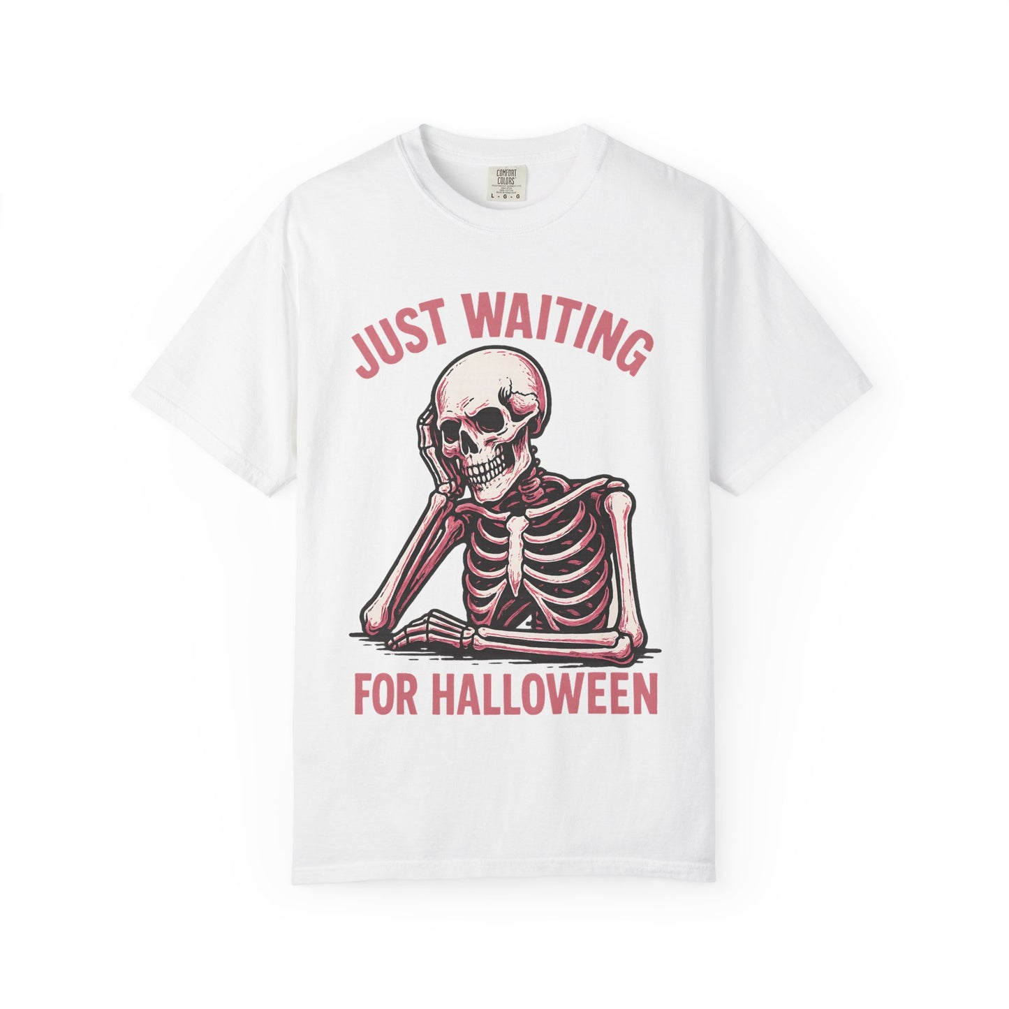 Funny Halloween Unisex T-shirt - Just Waiting for Halloween Design