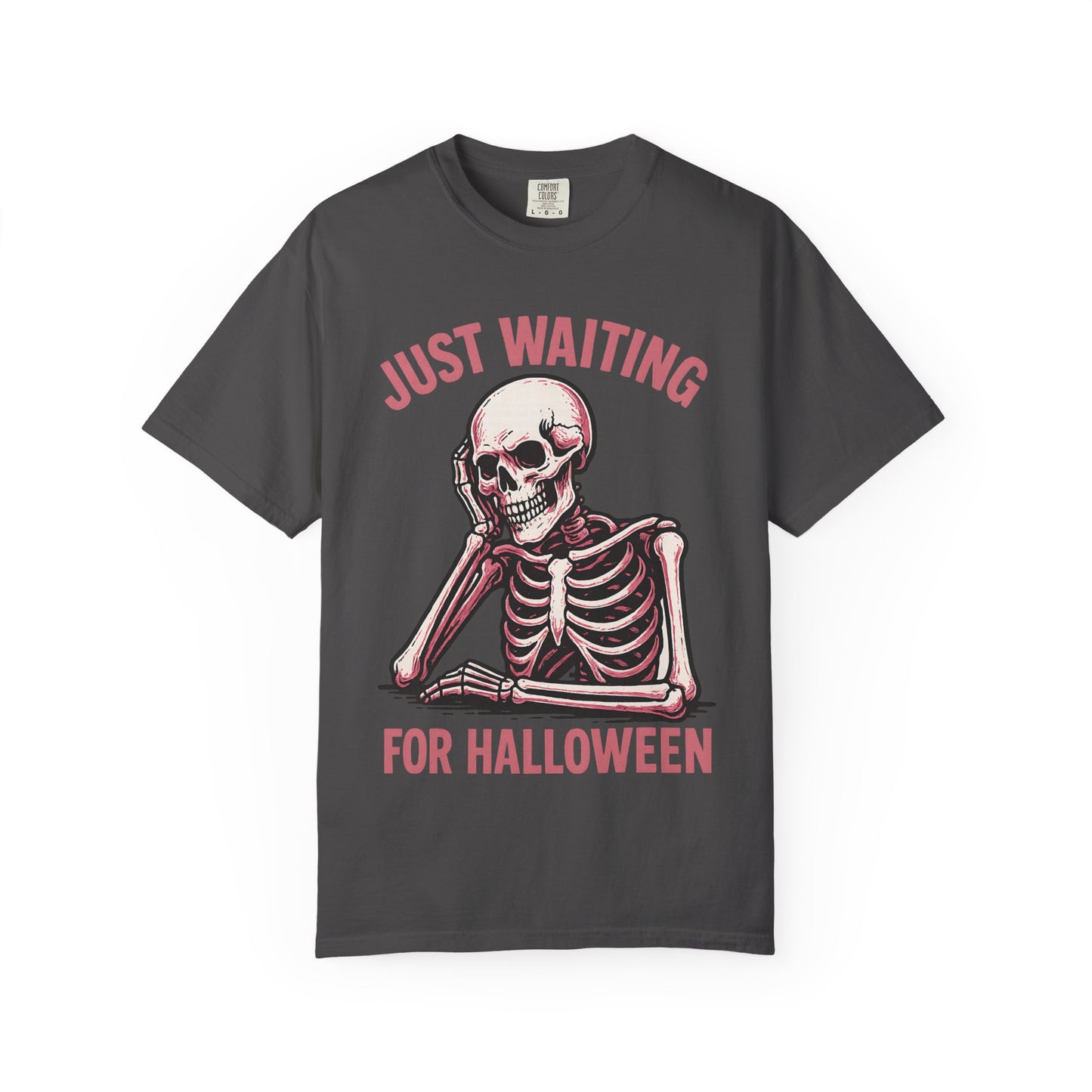 Funny Halloween Unisex T-shirt - Just Waiting for Halloween Design