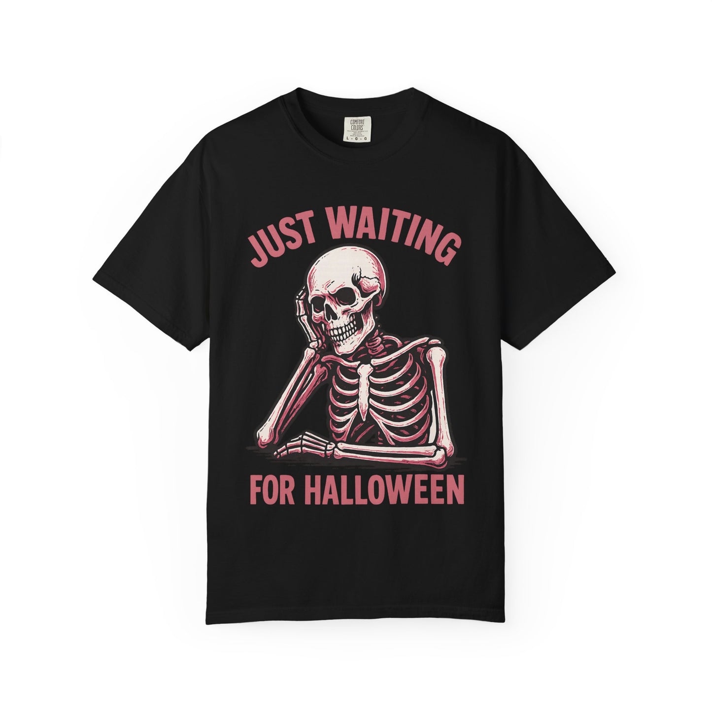 Funny Halloween Unisex T-shirt - Just Waiting for Halloween Design